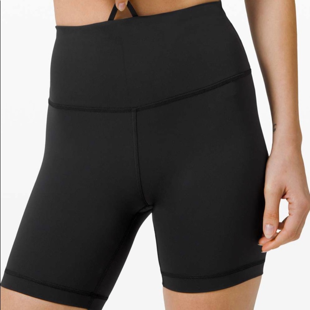 Lululemon Biker Shorts Black Wunder Train
